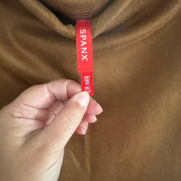 SPANX Brown Suede Leggings - Picture 3 of 5